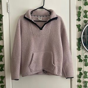 pink sherpa pullover